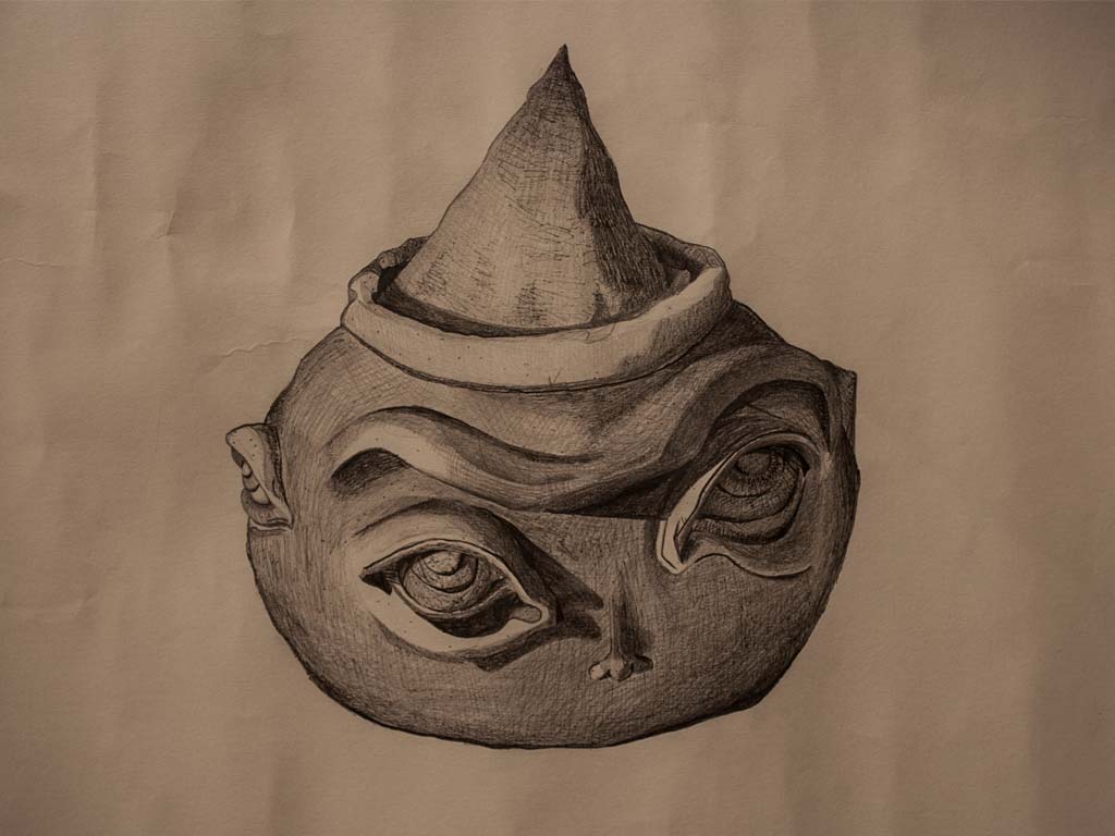 Teiknað eftir skúlpúr